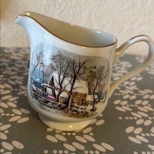 Vintage Winter Scene Creamer